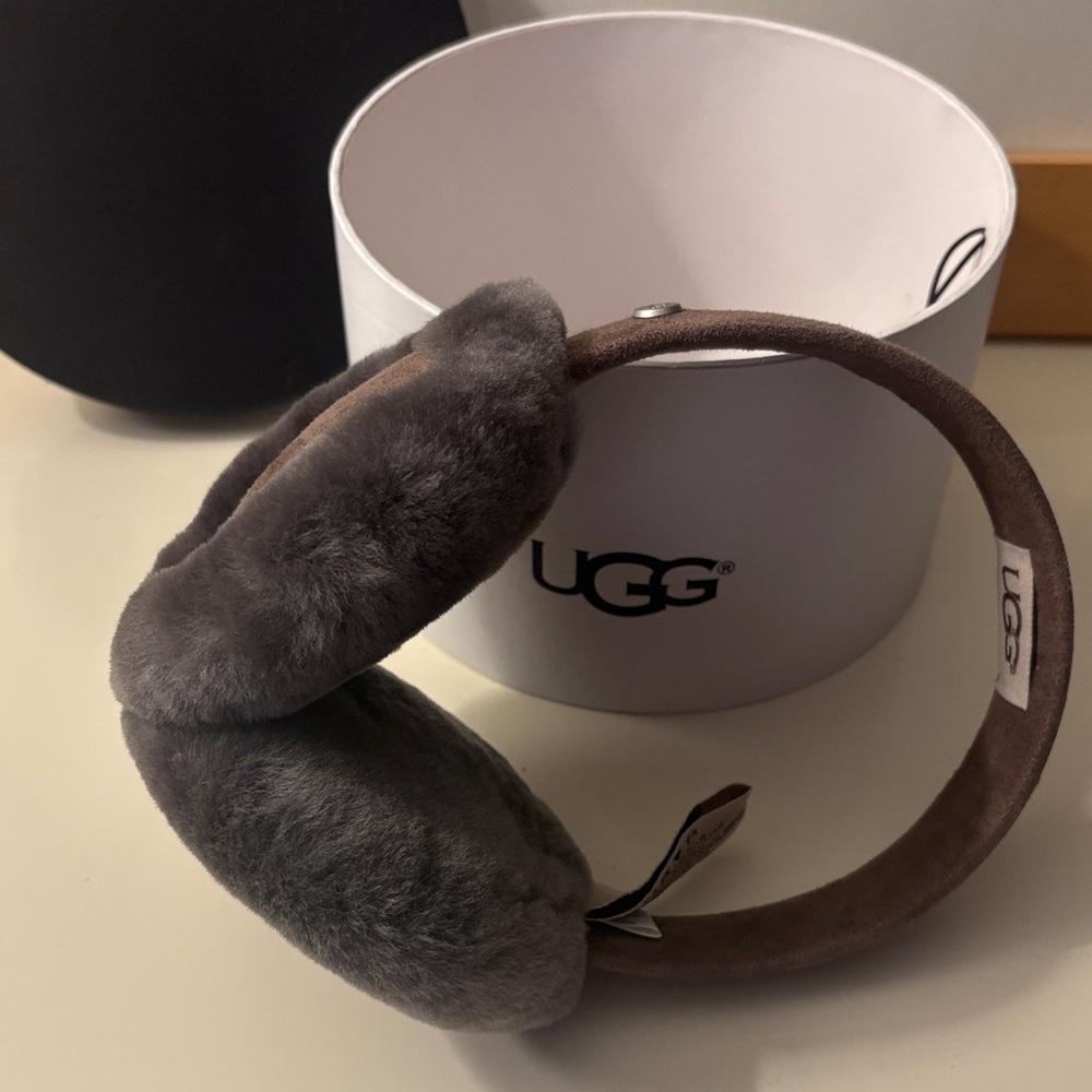 UGG Charcoal Shearling Earmuffs